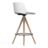 Noom Series 40 Counter Stool - Wood Pyramid Base