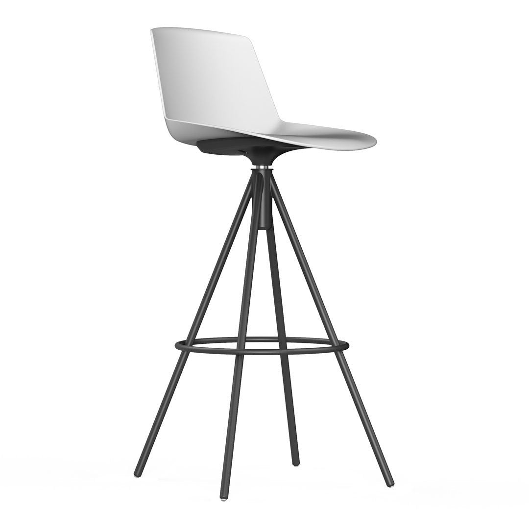 Noom Series 40 Counter Stool - Steel Pyramid Base