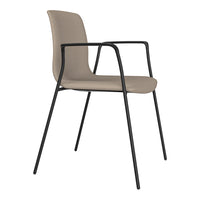 Noom Series 50 Armchair - Closed Arms w/ Armrests - Metal Legs - Upholstered Shell