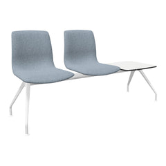 Noom Series 50 Beam Seating - 2 Seats + Table - Upholstered Shell
