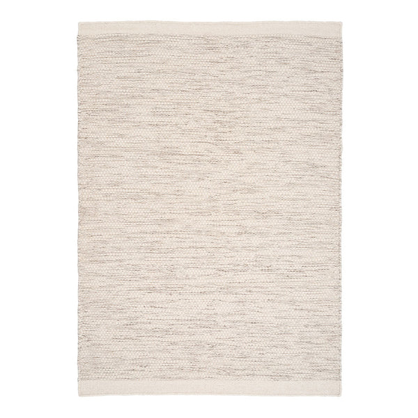 Textured cream area rug with subtle light beige and taupe streaks, enhancing warmth and elegance in any space.