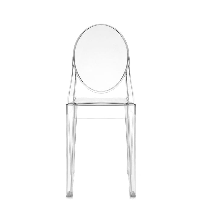 Clear acrylic chair with a smooth, transparent finish and minimalist design. Perfect for modern decor.