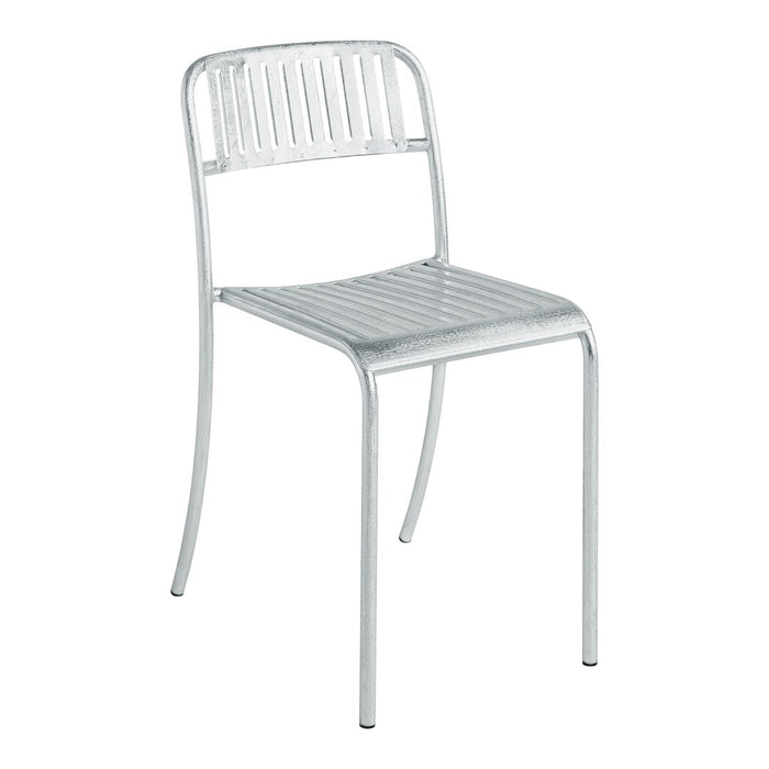 PATIO Outdoor Galvanized Slatted Chair