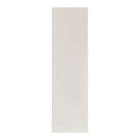 Vertical white panel with a smooth surface and subtle texture, featuring evenly spaced small holes.
