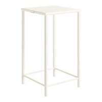 White bar table with a sleek, minimalist design and smooth finish, perfect for modern interiors.
