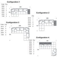 Pixel Light Indoor Modular Sofa w/ Leather Band