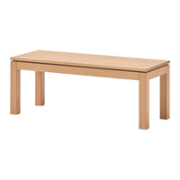 Light beige rectangular coffee table with a smooth surface and simple, minimalist design. Perfect for modern decor.