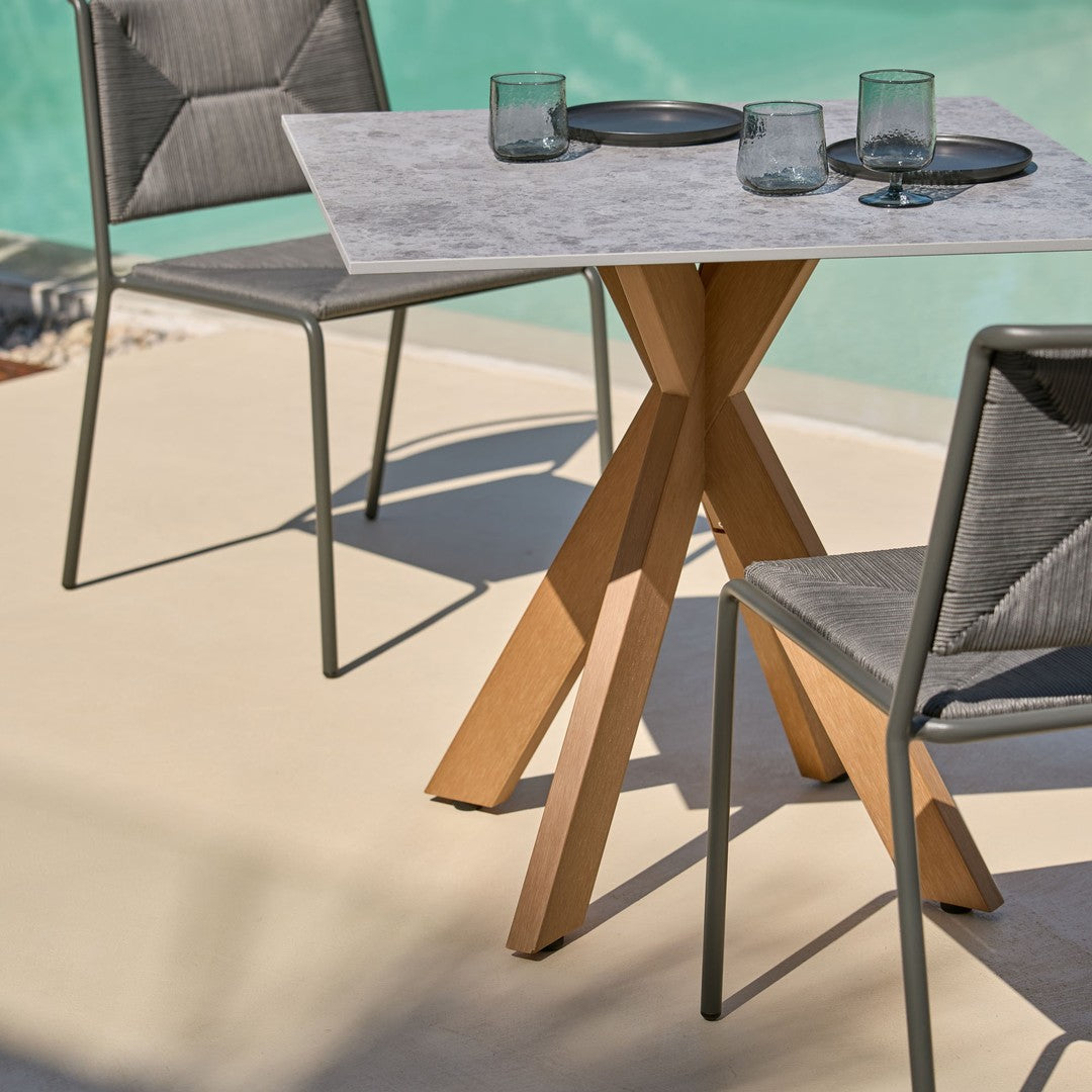 Kubik Outdoor Pedestal Cafe Table - Square