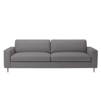 Stylish gray sofa with clean lines, featuring a minimalist design and soft upholstery for a modern aesthetic.