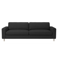 Modern black sofa with a sleek, minimalist design and textured fabric. Ideal for stylish living spaces.