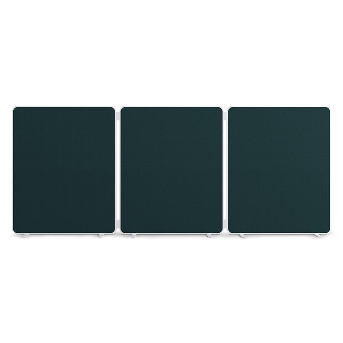 Dark green three-panel decorative screens with a smooth finish and modern design. Perfect for contemporary spaces.