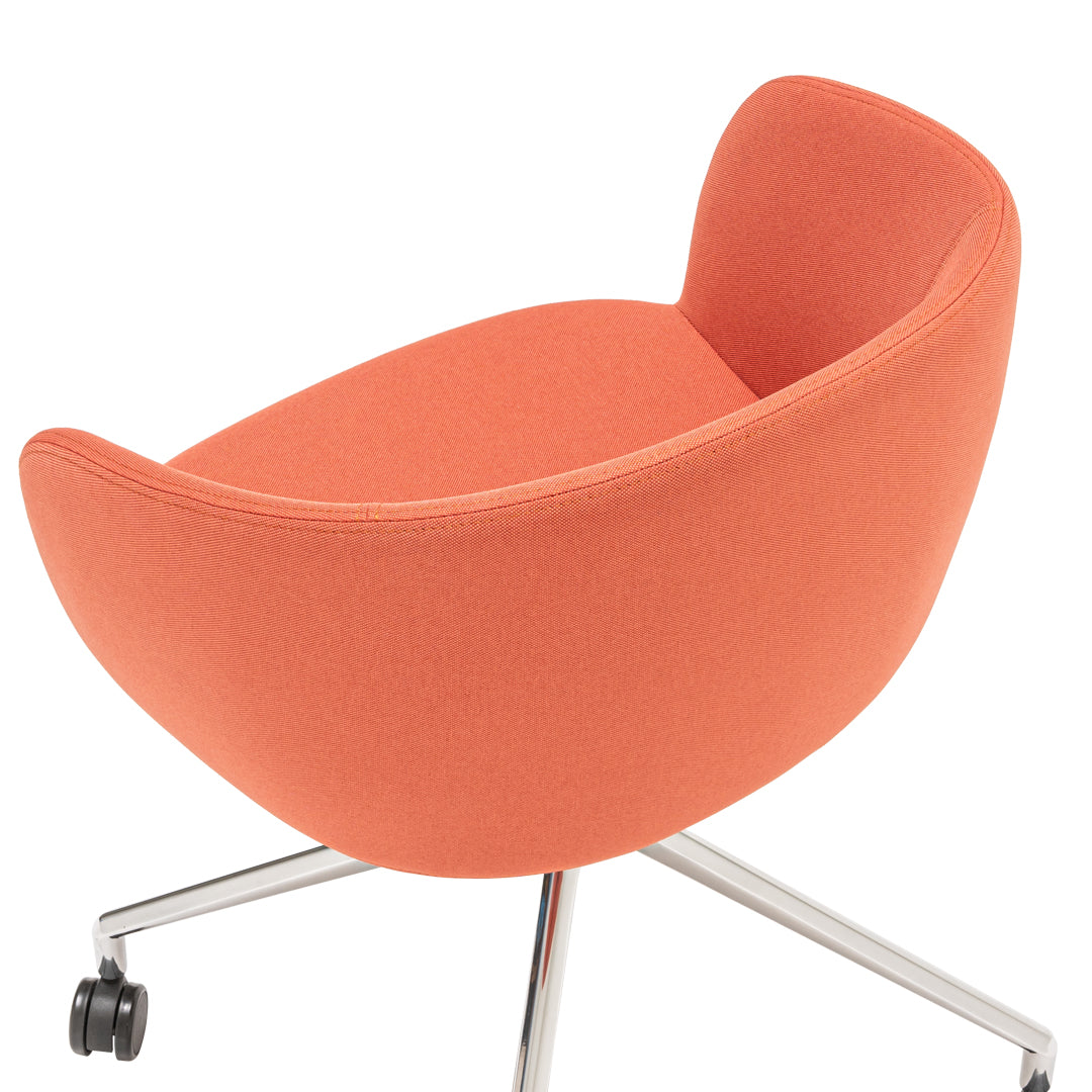 Grace Conference Chair - 4-Star Polished Aluminum Swivel Base w/ Casto ...