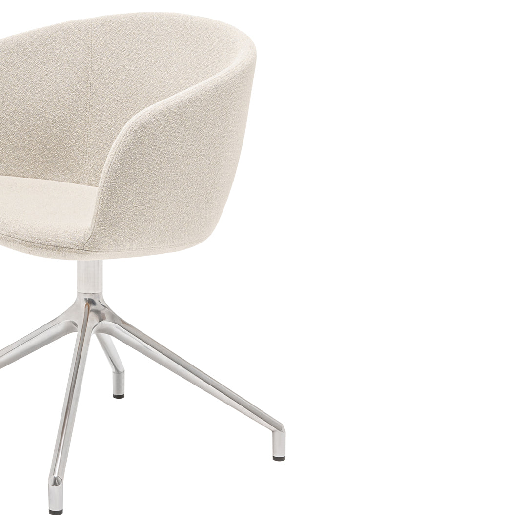 Grace Conference Chair - 4-Star Polished Aluminum Swivel Base