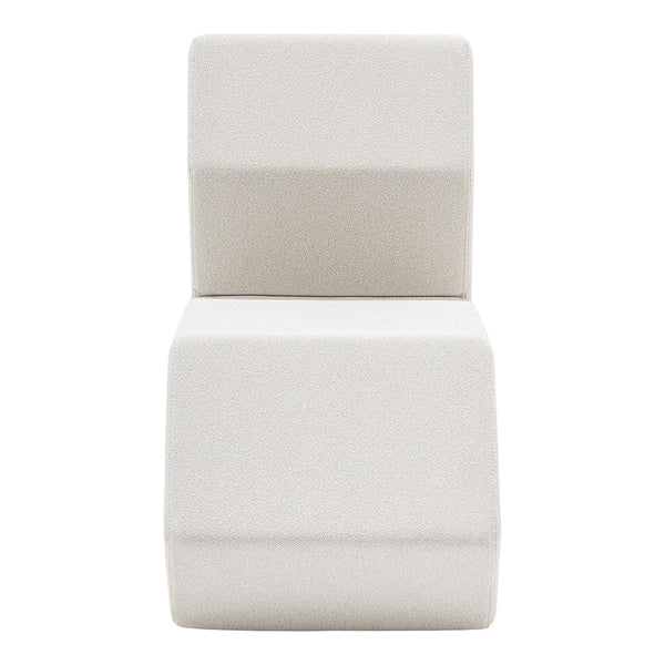 Modern white geometric block with a smooth texture and minimalistic design. Perfect for contemporary decor.