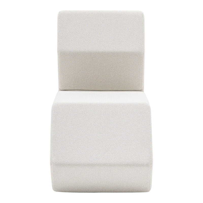 Modern white geometric block with a smooth texture and minimalistic design. Perfect for contemporary decor.