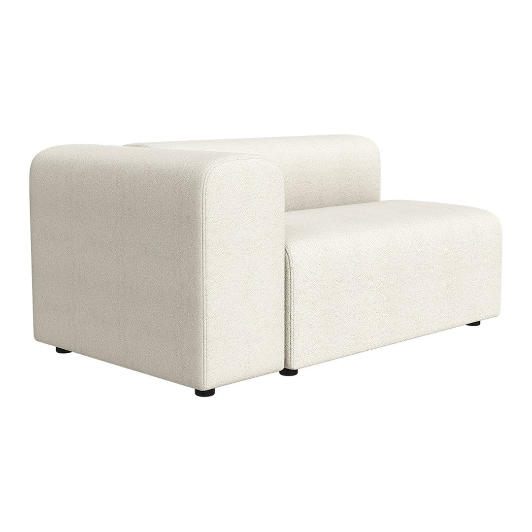 Textured cream-colored modular sofa with smooth, rounded edges and minimalistic design. Perfect for modern interiors.