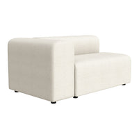 Textured cream-colored modular sofa with smooth, rounded edges and minimalistic design. Perfect for modern interiors.
