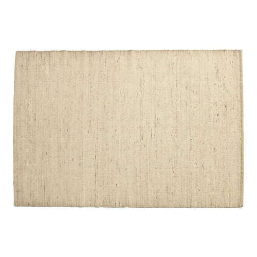 Neutral beige rectangular placemat with subtle textured pattern. Ideal for modern dining aesthetics.