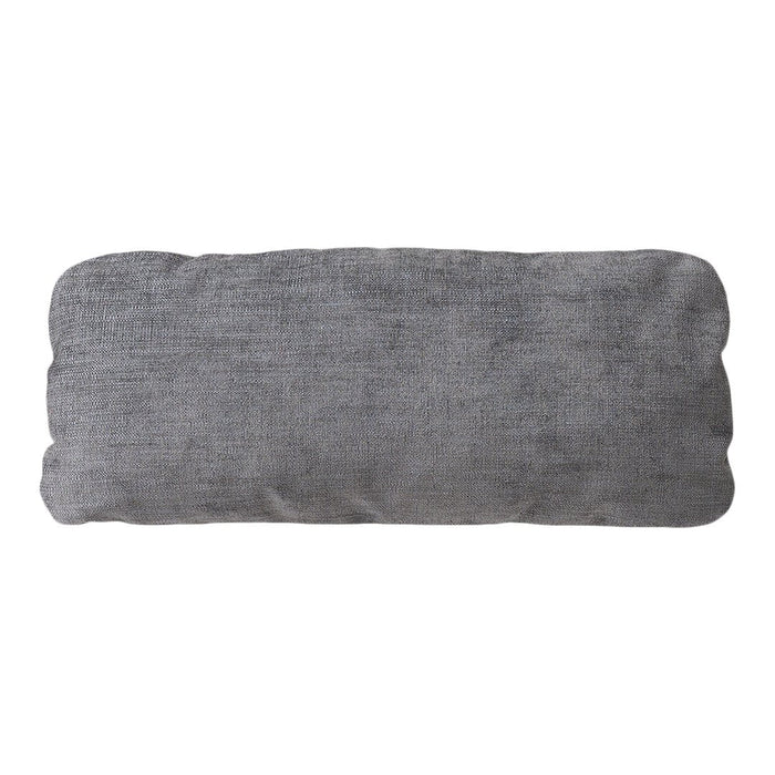 Gray textured lumbar pillow with a smooth, subtle pattern for modern decor. Perfect accent for any room.