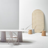 P.O.V. Rectangular Table - Double Base - Beech