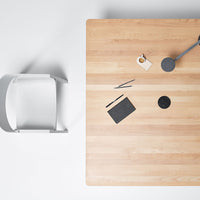 P.O.V. Rectangular Table - Double Base - Beech