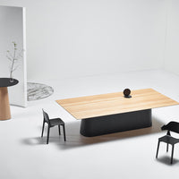 P.O.V. Rectangular Table - Central Base - Oak