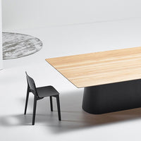 P.O.V. Rectangular Table - Central Base - Oak