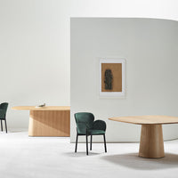 P.O.V. Rectangular Table - Central Base - Oak