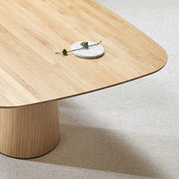 P.O.V. Rectangular Table - Central Base - Oak