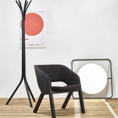 Merano Lounge Armchair - Upholstered - American Walnut Frame