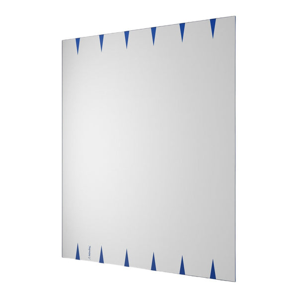 Blue triangular pattern on a white background, creating a modern and stylish look for home decor.