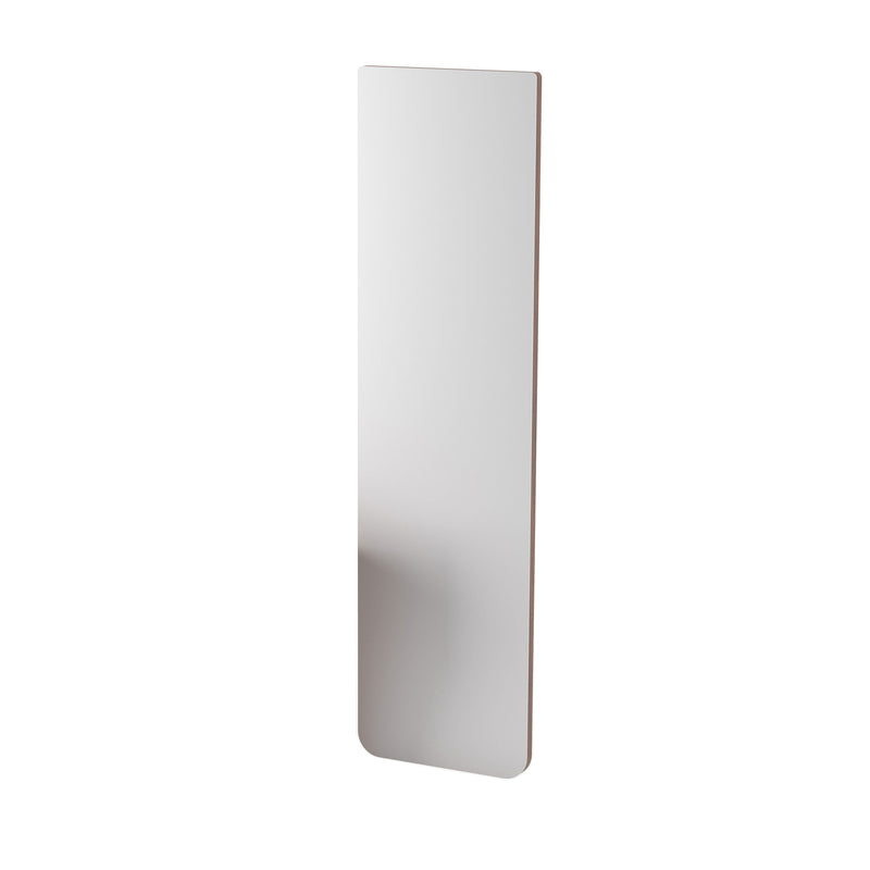 Sleek white rectangular wall mirror with smooth edges and a minimalist design, perfect for modern decor.