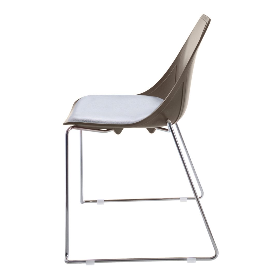 X Side Chair - Sled Base - Seat Upholstered - Stackable