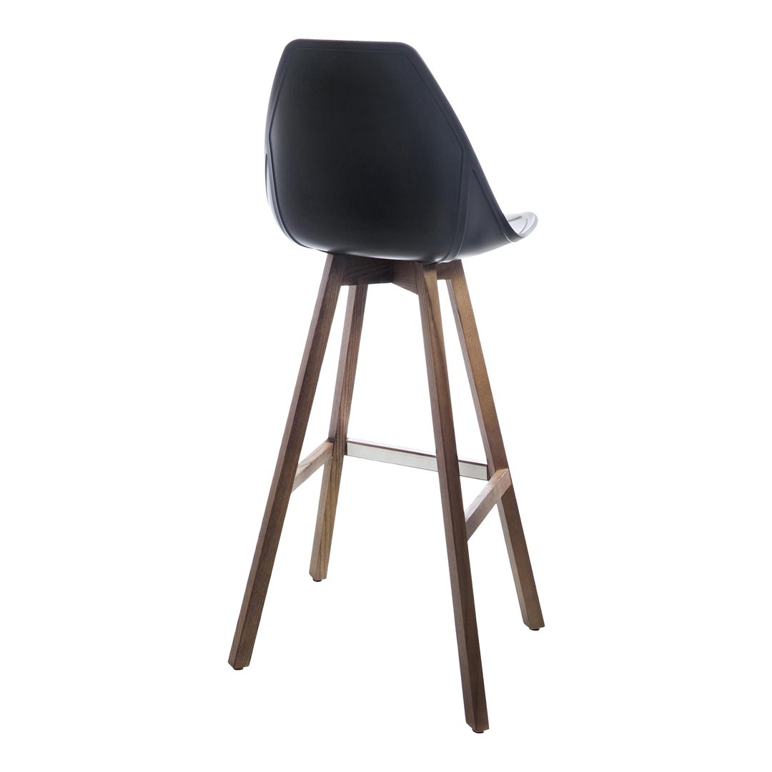 X Bar Stool w/ Wood Base